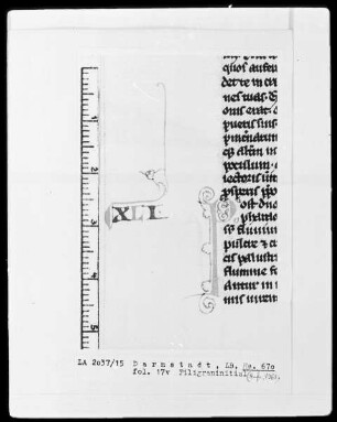Biblia sacra — Initiale P (ost), Folio 17 verso