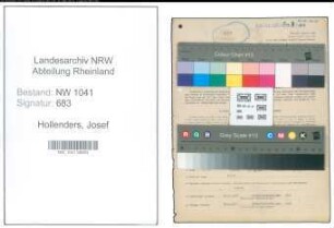 Entnazifizierung Josef Hollenders , geb. 15.08.1891 (Handwerker)