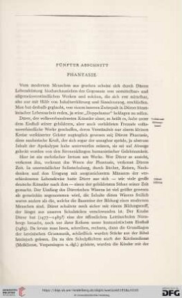 Fünfter Abschnitt: Phantasie