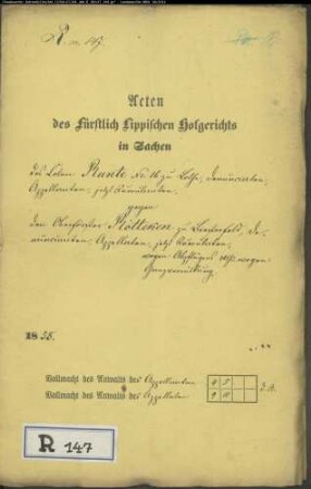 Runte Nr. 16 zu Lothe gegen Rötteken, Oberförster in Biesterfeld - Abpflügen, Grenzveränderung