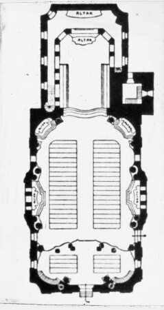 Günzburg, Frauenkirche, Grundriss; Dominikus Zimmermann