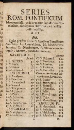 Series rom. pontificum