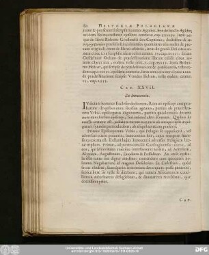 Cap. XXVII. De Innocentio.