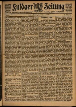 Ausgabe vom Dienstag, den 10. Januar 1905.