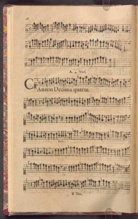 Canzon Decima quarta. à quattro Viol. C. A. T. B.