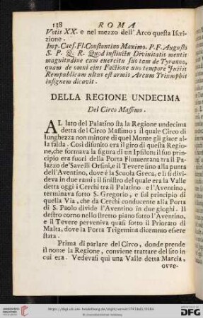 Della regione undecima