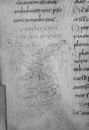Psalter von Corbie — Initiale D, Geburt Christi, Folio 127verso