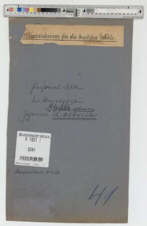 Daetweiler, Johanna, geb. 3.5.1895, Stenotypistin