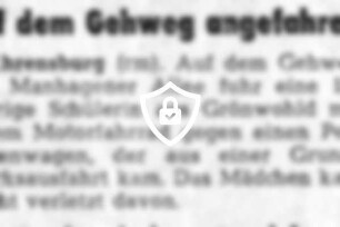 Auf dem Gehweg angefahren