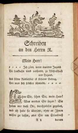 Schreiben an den Herrn R.