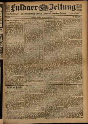 Ausgabe vom Montag, den 20. November 1899.
