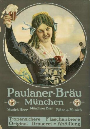 Paulaner-Bräu München. Tropensichere Flaschenbiere