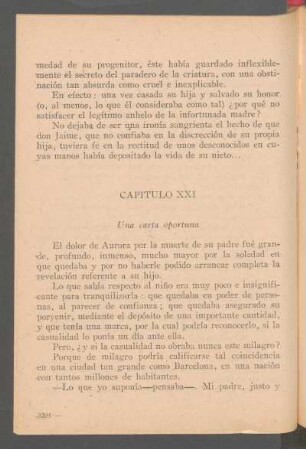 Capítulo XXI - Una carta oportuna