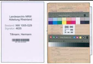 Entnazifizierung Hermann Tillmann , geb. 10.11.1894 (Bahnsekretaer)