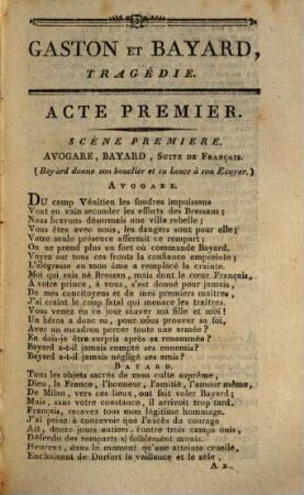 Gaston et Bayard : Tragédie en 5 actes et en vers