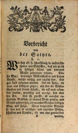 Die Regeln der Satyre : aus ihren Gründen hergeleitet