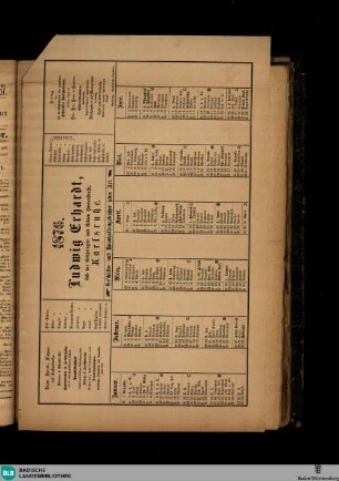 Karlsruher Tagblatt, 1876. Ludwig Erhard