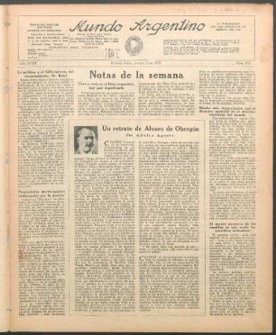 Un retrato de Alvaro de Obregón