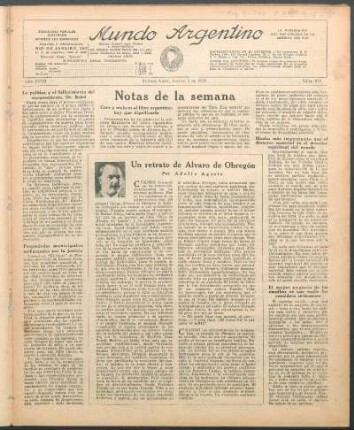 Un retrato de Alvaro de Obregón