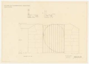 Friedhof Gesundbrunnen, Hofgeismar: Grundriss und Aufrisse des Nebeneinganges 1:50 und 1:10