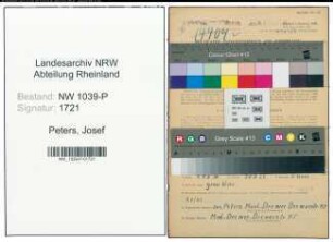 Entnazifizierung Josef Peters , geb. 05.05.1910 (Meister)