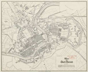 Plan der Stadt Rastatt