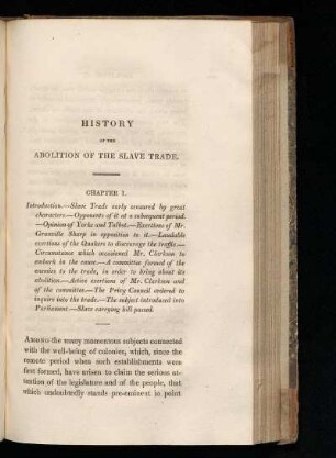 History of the abolition of the slave trade.