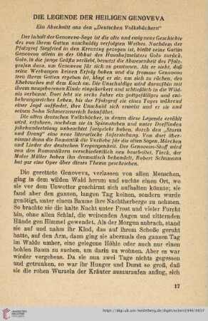 Die Legende der Heiligen Genoveva