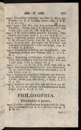 111-119, Philosophici in genere