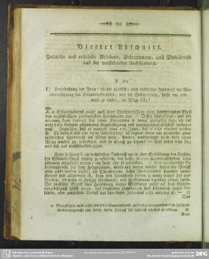 Vierter Abschnitt. Politische und rechtliche Resultate, Erörterungen, und Verhältnisse aus der vorstehenden Ausführung