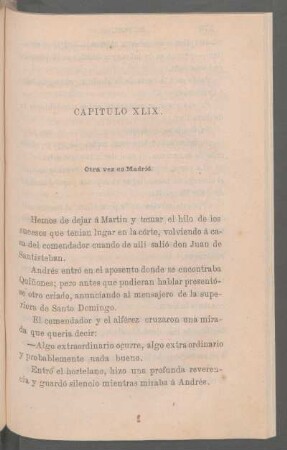 Capítulo XLIX. - Otra vez en Madrid.