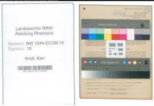 Entnazifizierung Karl Knoll , geb. 24.02.1906 (Kaufmaennischerangestellter)