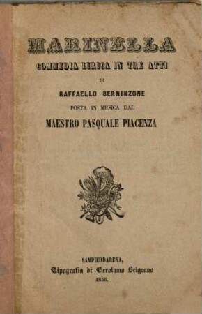 Marinella : commedia lirica in tre atti