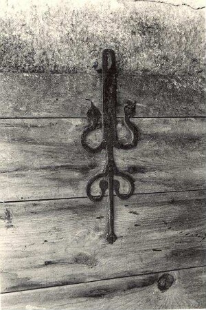 Eiserner Türschmuck aus Kreckwitz : Bildende Volkskunst - Metall. Ort: Krakecy / Kreckwitz. Eisen an der Tür.