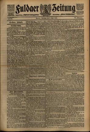 Erste Ausgabe vom Samstag, den 09. Mai 1908.