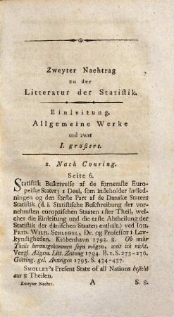 Litteratur der Statistik, 3. Nachtr. 2