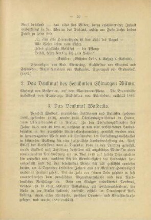 VI. Zerstreut liegende Denkmäler berühmter Gelehrter, Volksmänner, Dichter, Künstler*), Erfinder etc.