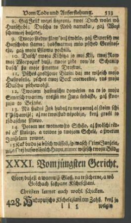 XXXI. [XLII.] Vom jüngsten Gericht