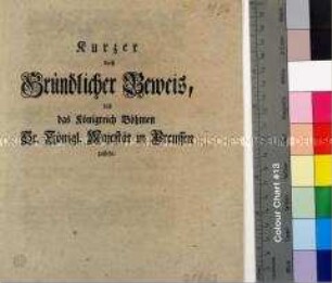 Traktat über die Ansprüche von Friedrich II. König in Preußen auf die Erbfolge im Königreich Böhmen
