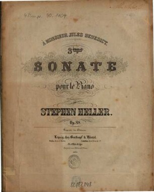 3ème sonate pour le piano : op. 88