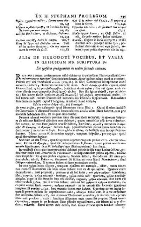 Alia De Herodoti Vocibus, Et Varia In Quibusdam Ms. Scriptura [...]