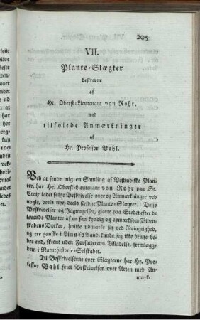 VII. Plante-Slægter.