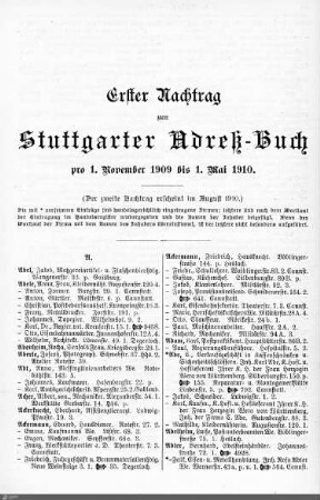 Nachtrag zum Stuttgarter Adreßbuch, 01.11.1909-01.05.1910