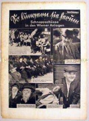Sonderdruck (Beilage?) des "Stürmer" mit antisemitischen Hetzartikeln, Karikaturen und Fotos