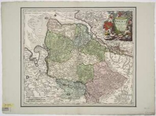 Karte von den Herzogtümern Bremen und Verden, 1:375 000, Kupferstich, um 1724