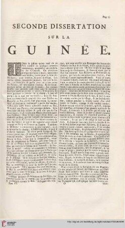 Seconde dissertation sur la Guinée