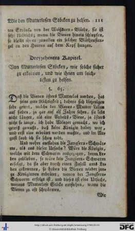 Dreyzehendes Kapitel. Von Mutterlosen Stöcken, wie solche sicher zu erkennen, und wie ihnen am leichtesten zu helfen.