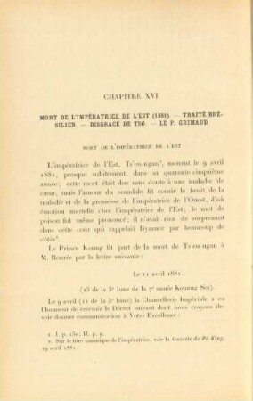 Chapitre XVI. Mort de l'Impératrice de l'Est (1881). - ...