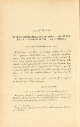 Chapitre XVI. Mort de l'Impératrice de l'Est (1881). - ...