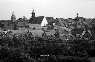 Marbach: Gesamtansicht der Stadt von Westen